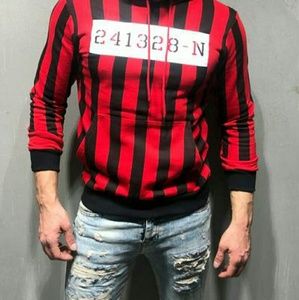 STRIPED HOODIE SWEATSHIRT PRINTED 4205